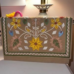 Embroidered Cross Body Purse